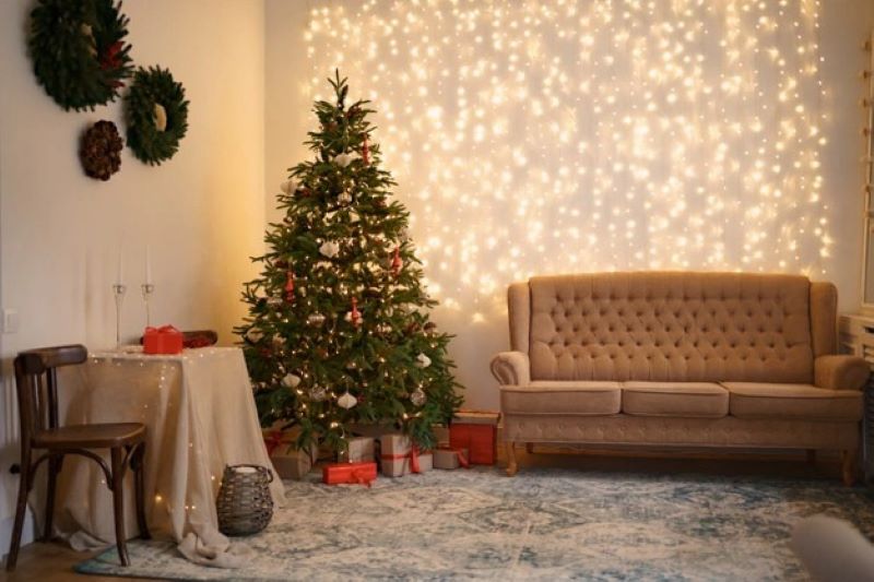 festive-interior-with-comfortable sofa