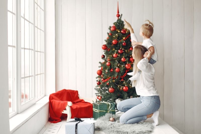 Five Ingenious Places to Display a Narrow Artificial Christmas Tree